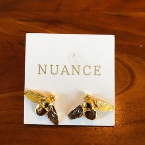Nuance gold toned bee earrings